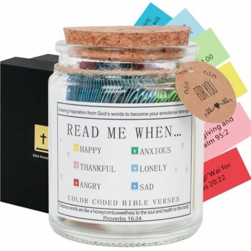 Read Me When... Color Coded Bible Verses Jar - Multicolor